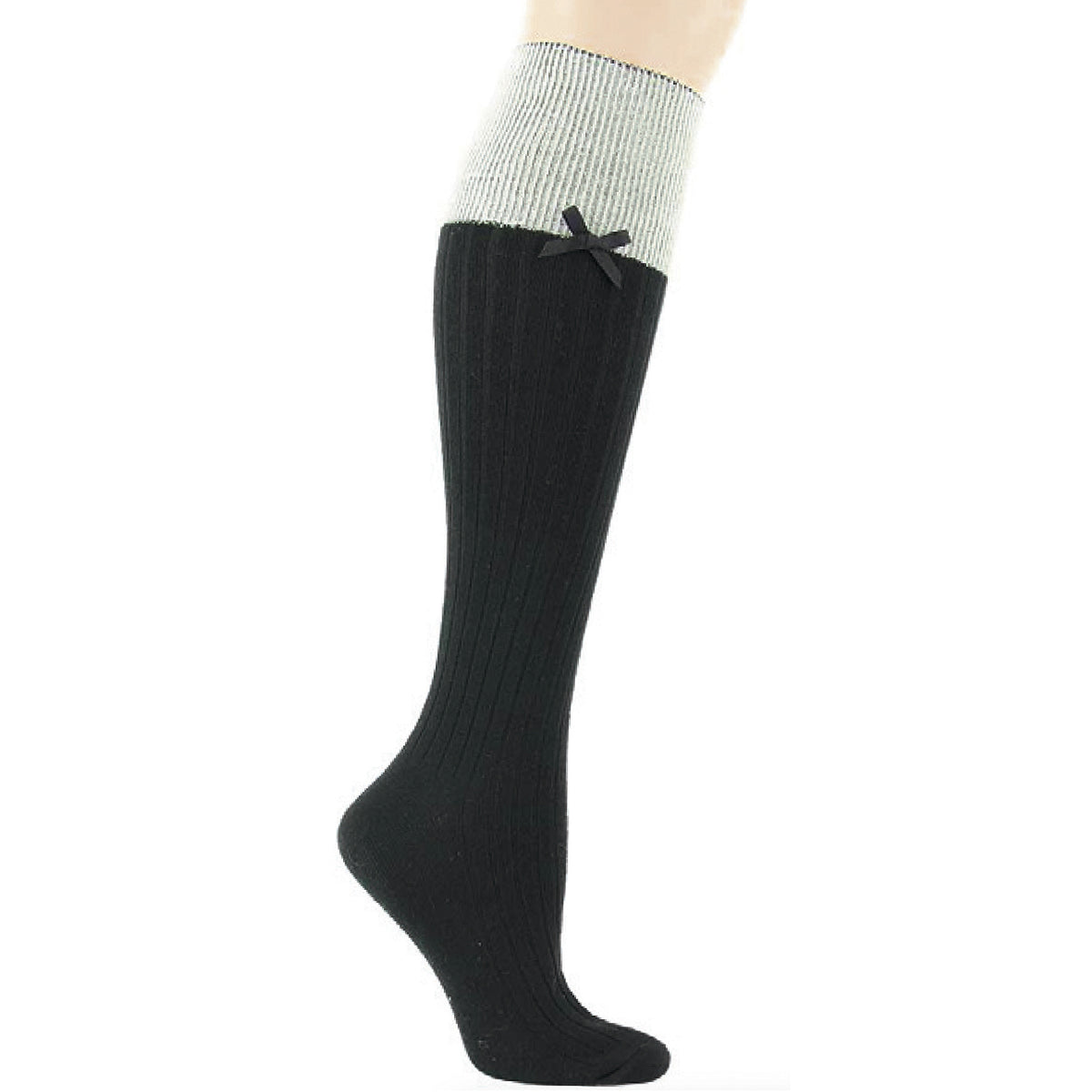 Ribbed Knee High with Bow