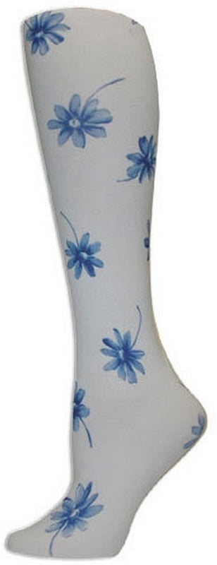 Delft Blue Daisies Adult Tights