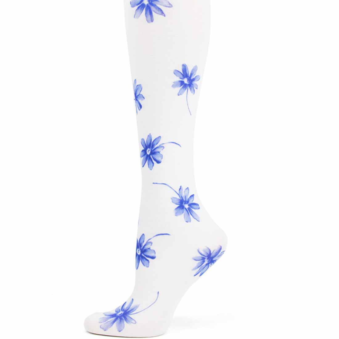 Delft Blue Daisies Trouser Socks