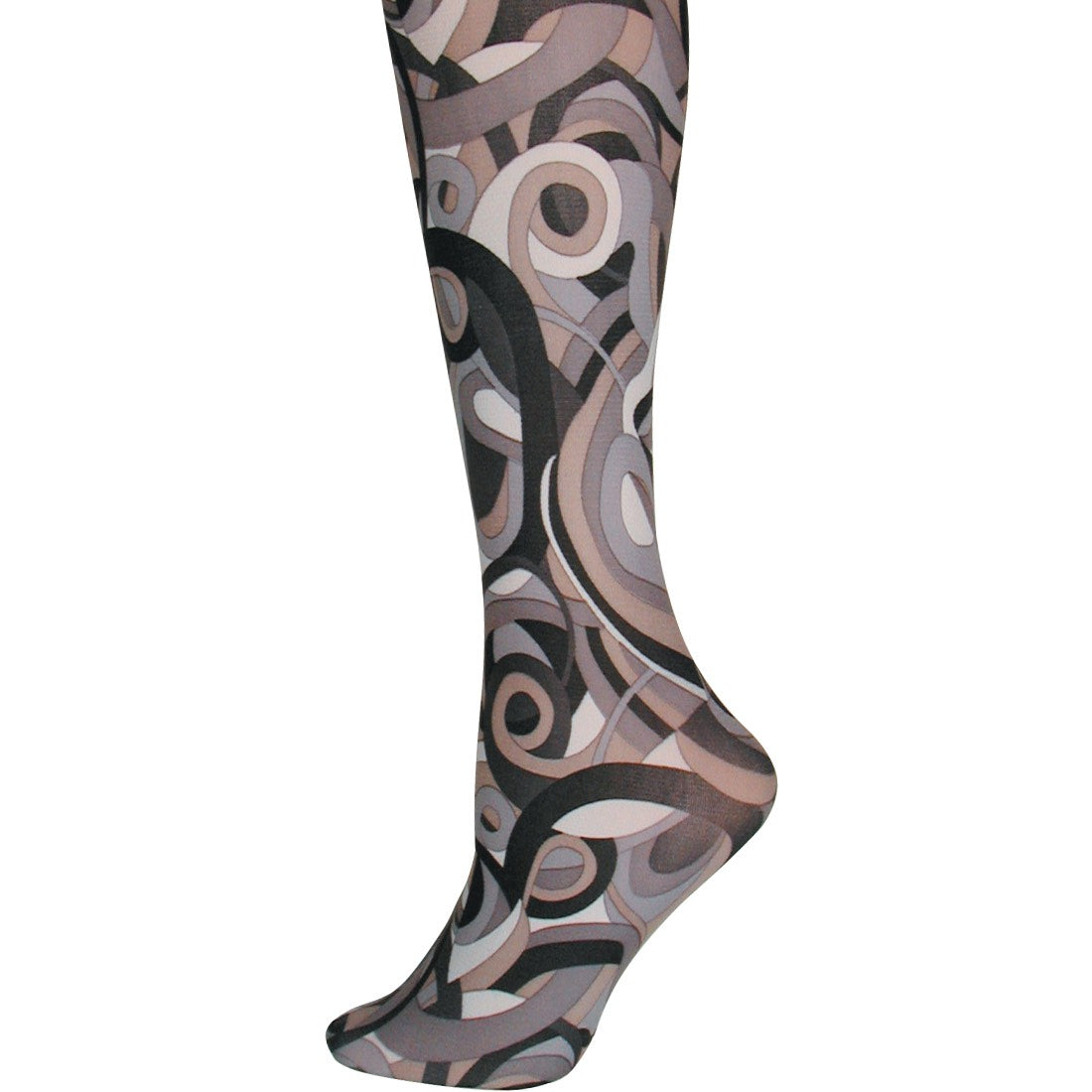 Metro Retro Black Tights-Large/Tall