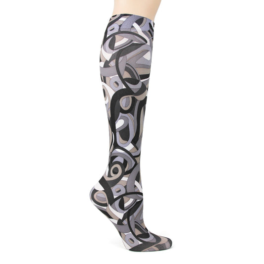 Metro Retro Black Footless Tights