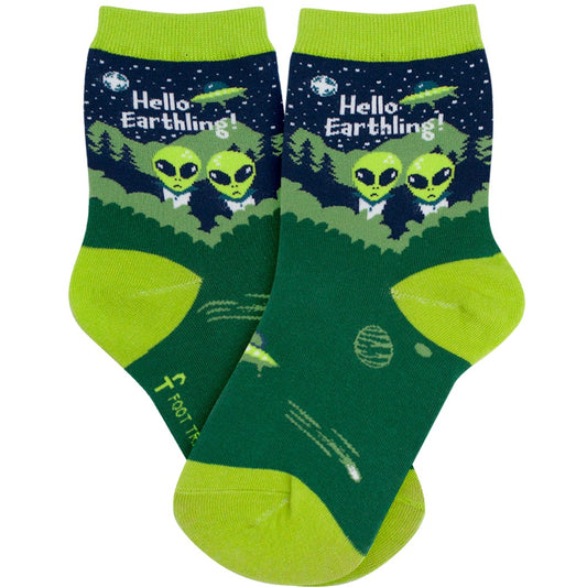 Children's Alien Visitors Socks