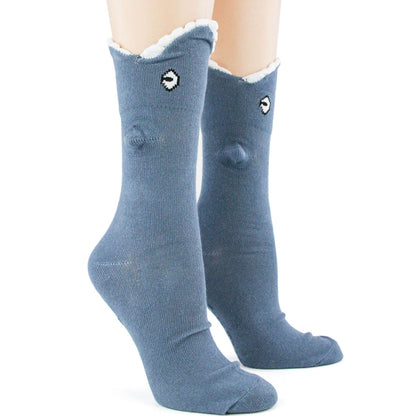Blue Shark Bite 3D Socks