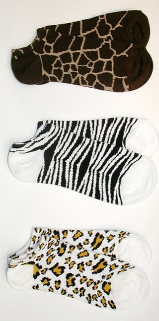 Animal No-Shows Socks 3-Pair Pack