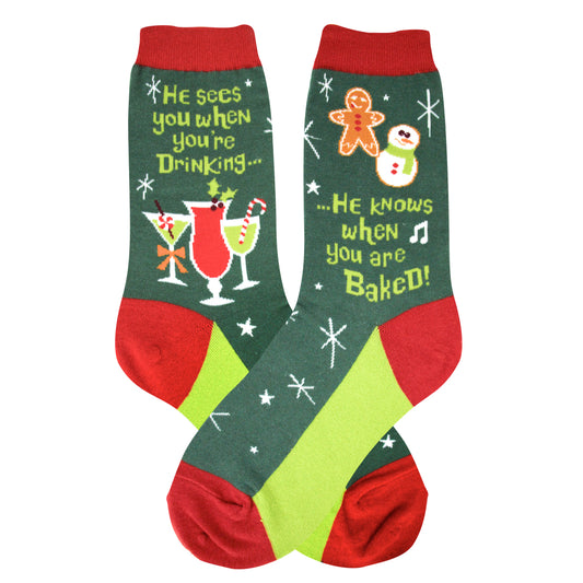 Santa Knows Women's Socks