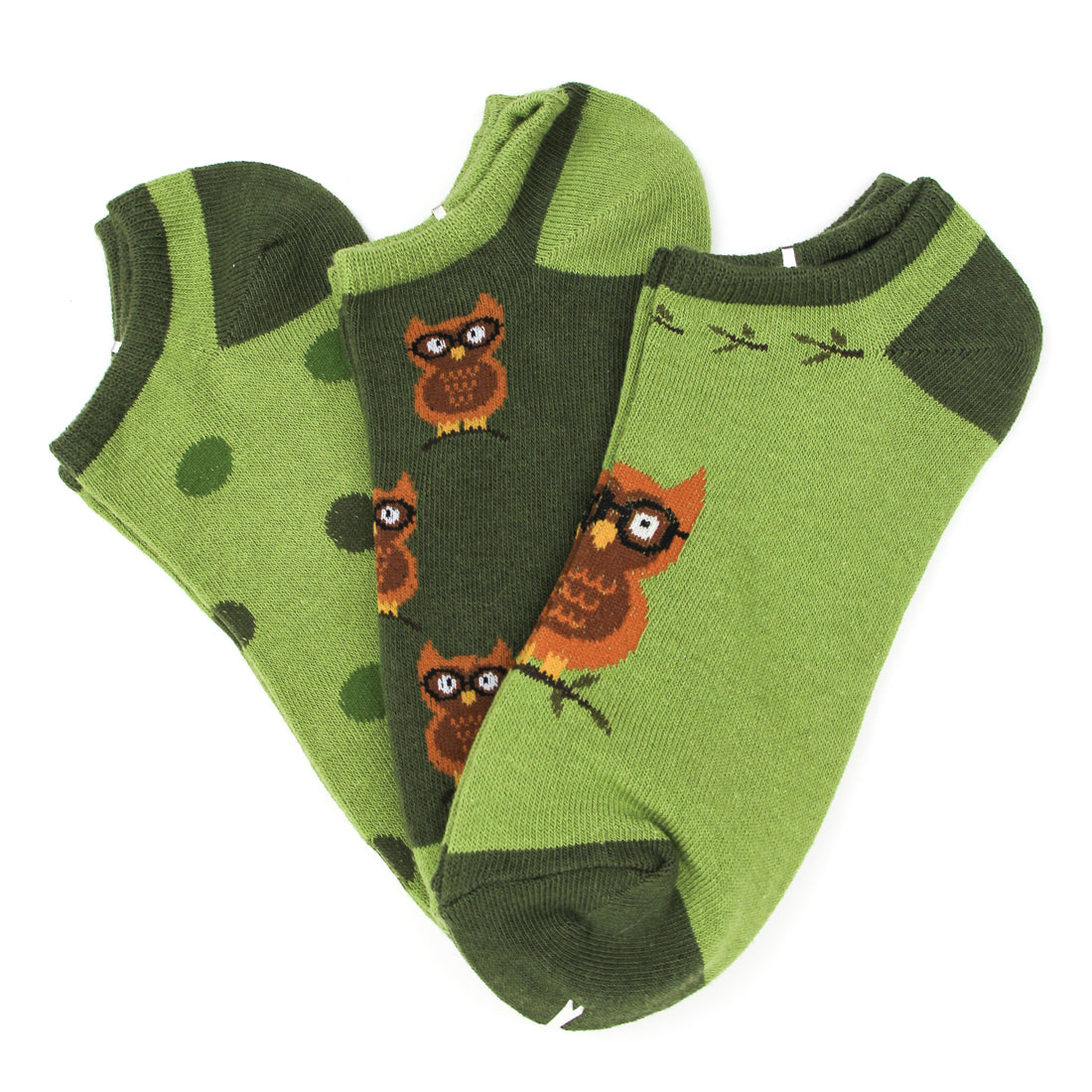 Owl No Show 3 Pair Packs