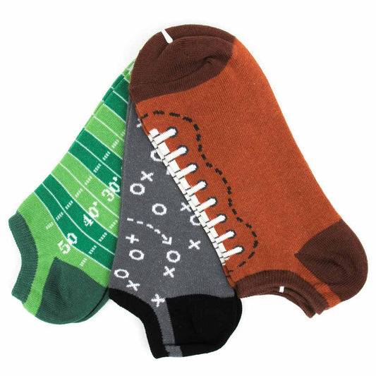 Men's Football No Show 3 Pair Packs