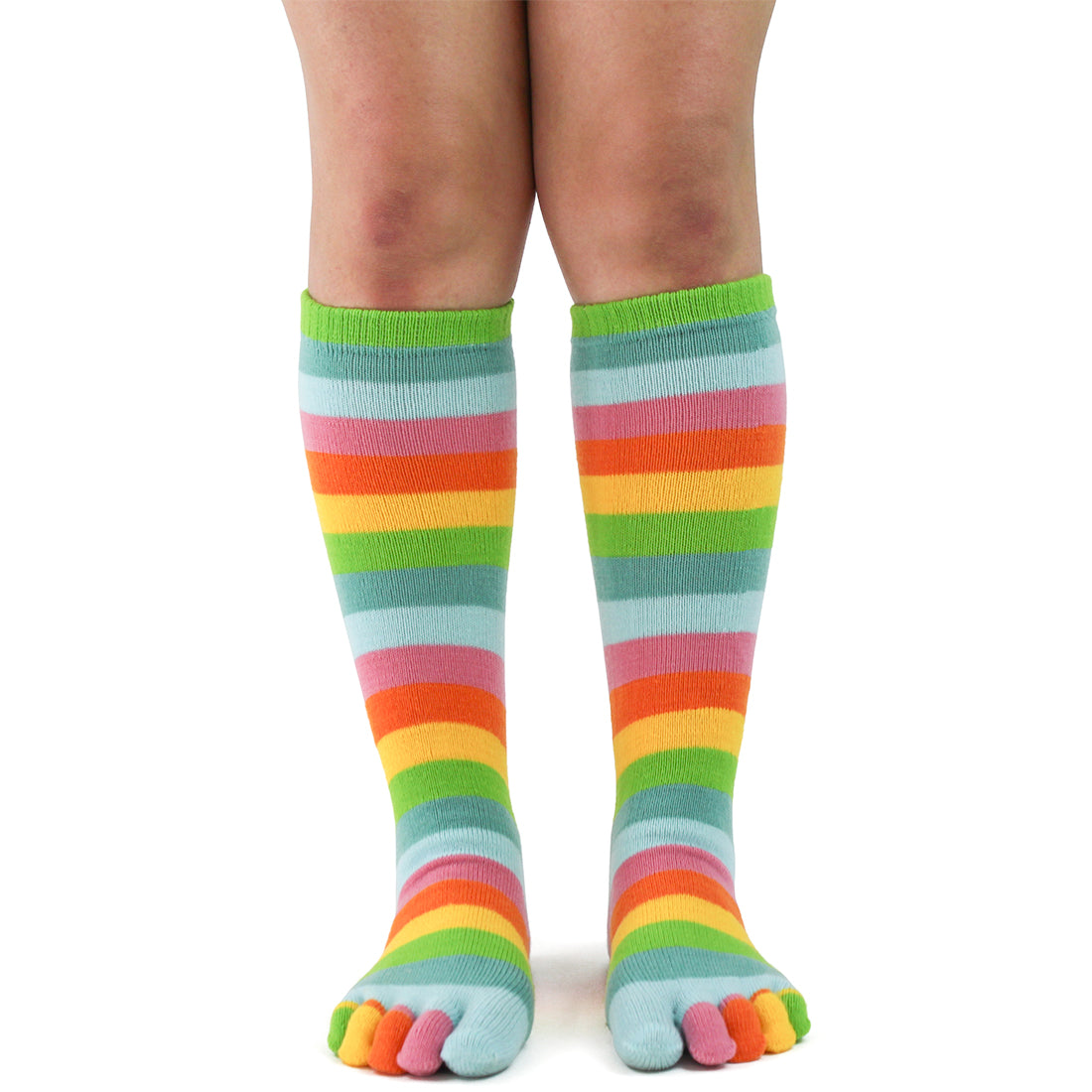 Citrus Stripe Toe Socks