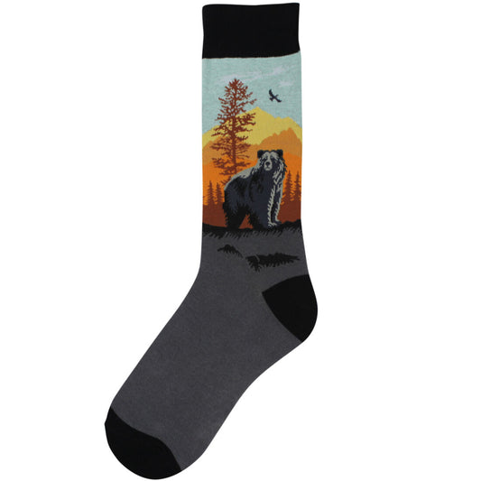 Men's Wild Grizzly Bear Socks