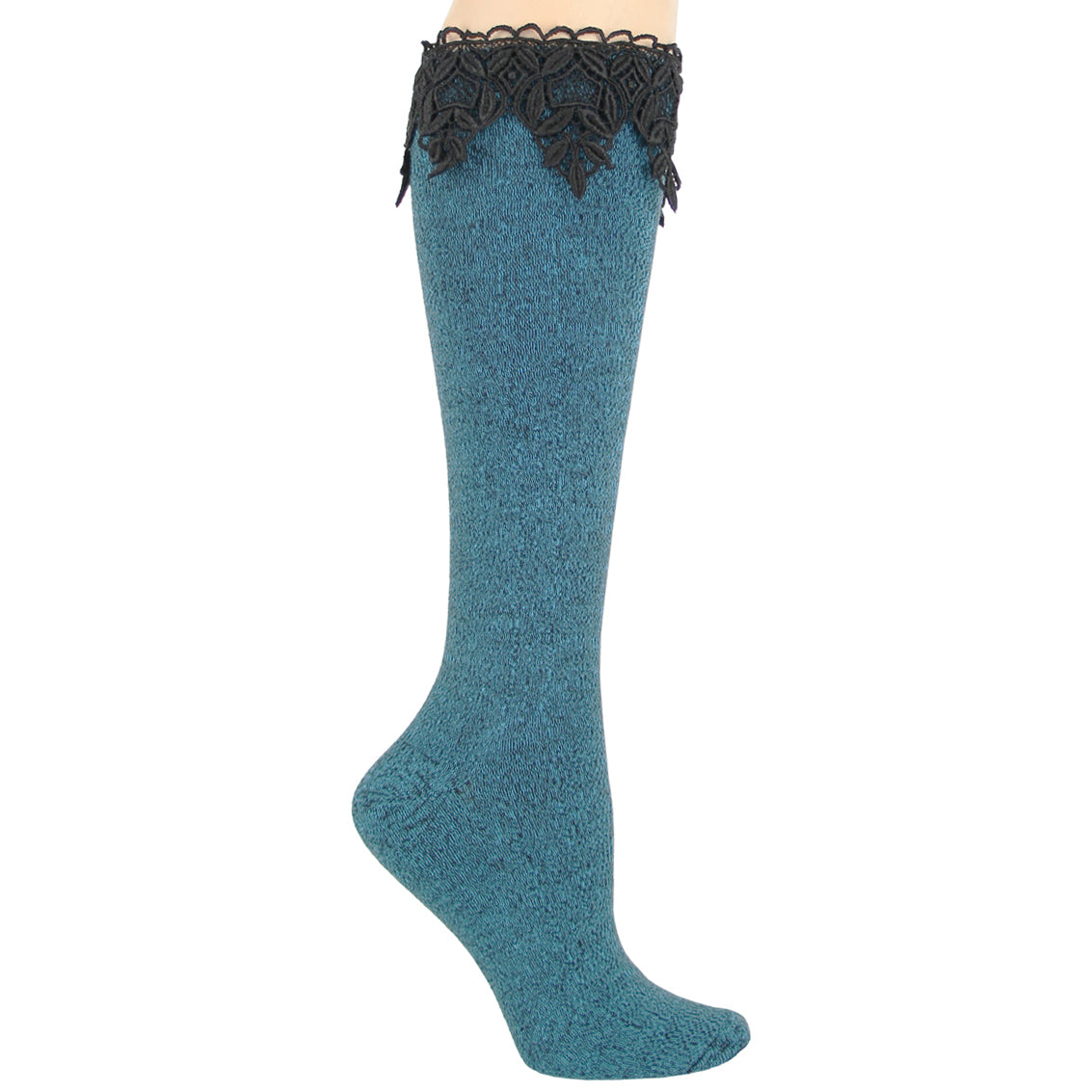 Lace Trim Knee High Socks