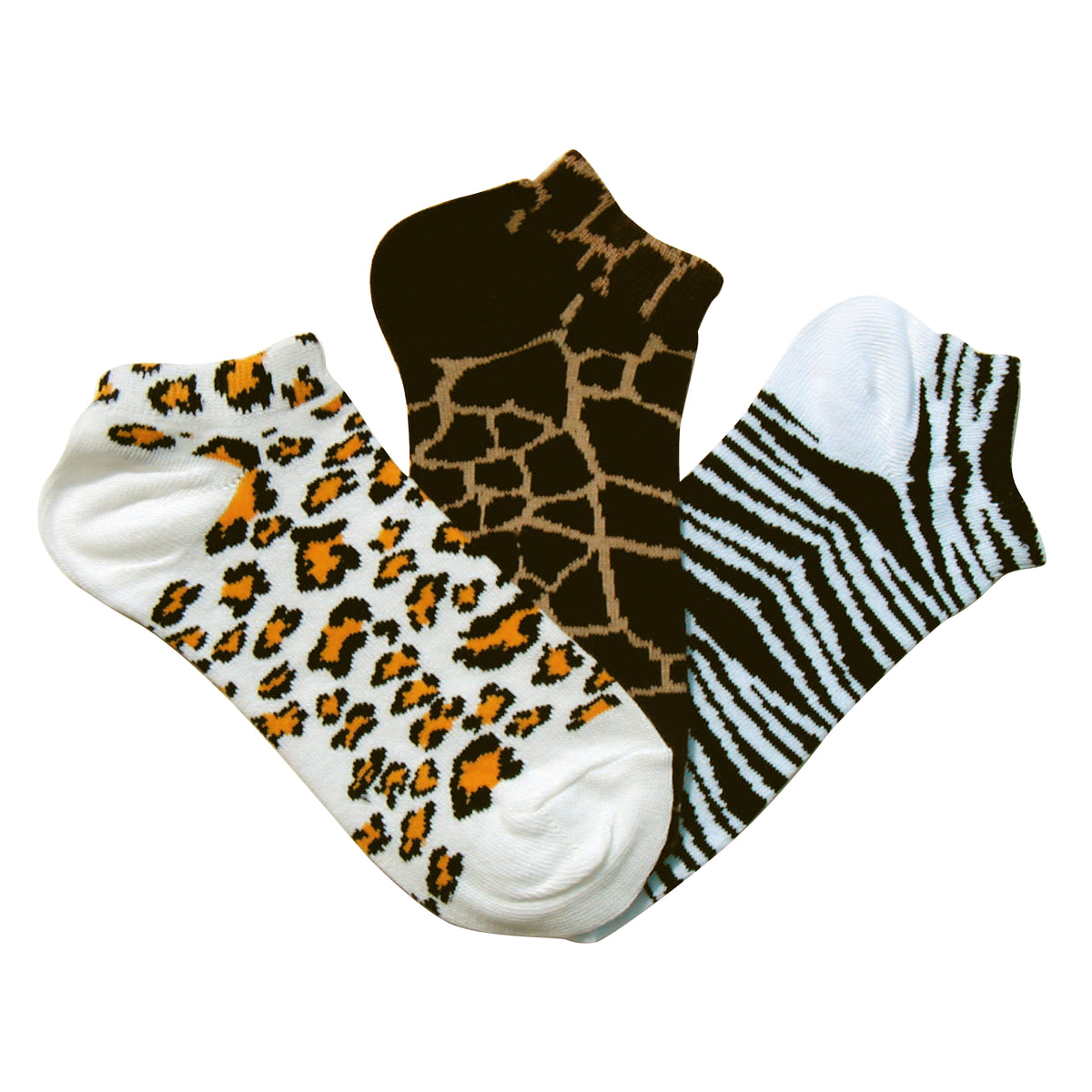 Animal No-Shows Socks 3-Pair Pack