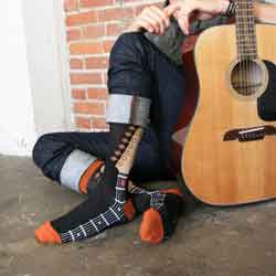 Men's Guitar Neck Socks lifestyle