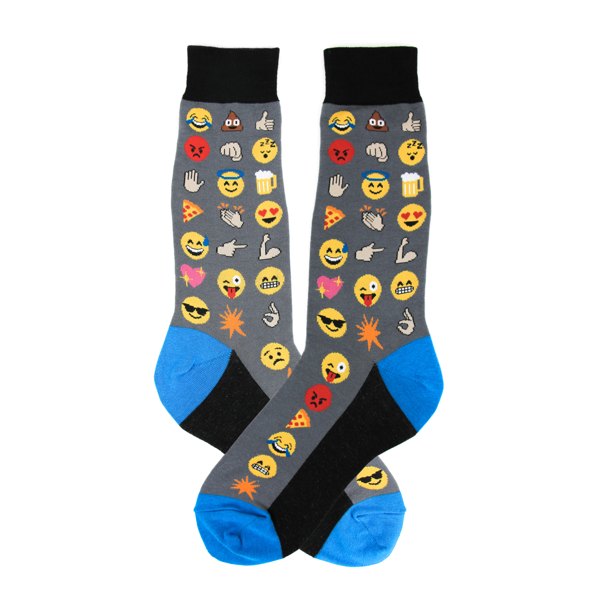 Men's 1 Pair Emotion Socks Funny Character Comic Jokes Emoji Happy Face Angry 