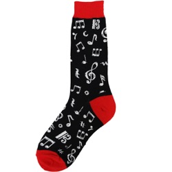 mens dancing music notes socks
