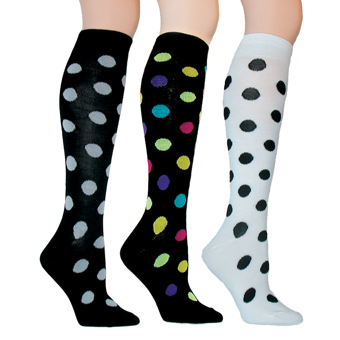 Mysocks Unisex Knee High Long Socks Polka Dot Design 