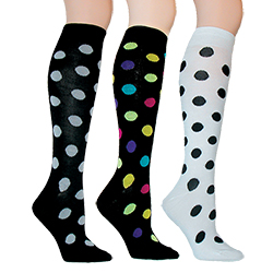 Mouse Creek Children's Dapper Collection Knee High Socks Size 11-13 Tulip Dot 