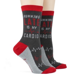 Cardio Women's Socks sidefront view on mannequin