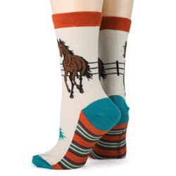 Horse Women's Socks sideback view on mannequin