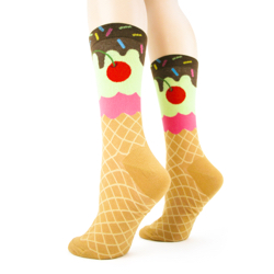 Ice Cream Cone Women's Socks sideback