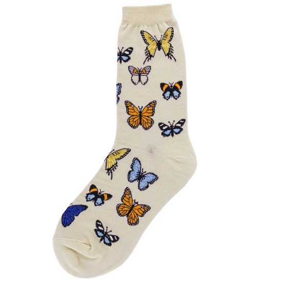 Details about   Women's Fun Crew Socks Butterfly Shoe Size 4-10 