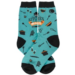 my kitchen my rules women's cooking socks