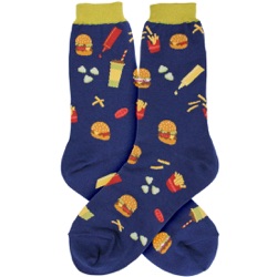 women's burgers foodie socks